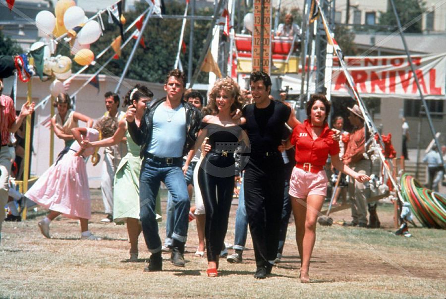 Jeff Conaway, Olivia Newton-John, John Travolta y Stockard Channing en 'Grease'