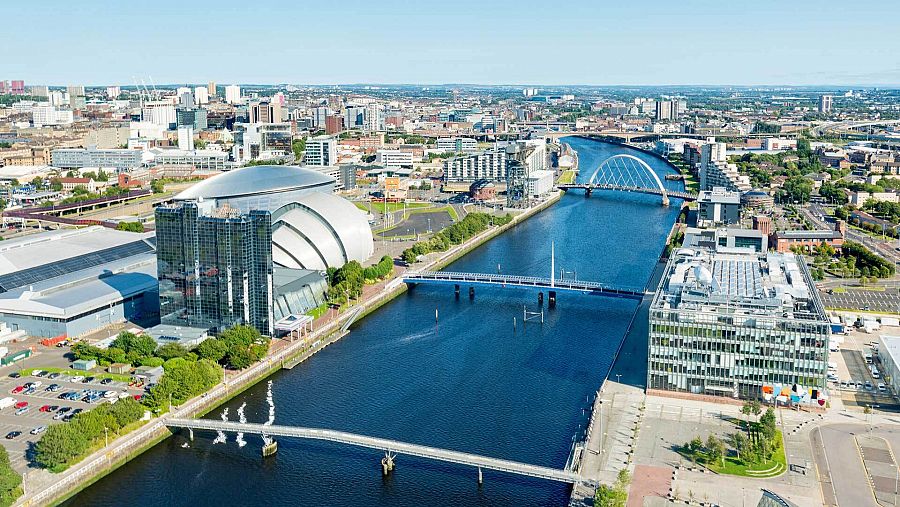 Vista de la ciudad de Glasgow, Escocia, Reino Unido