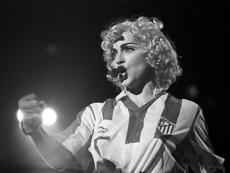 La cantante Madonna en un concierto en España en 1990
