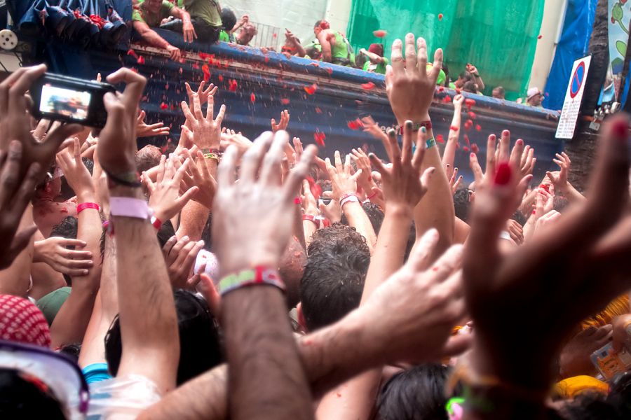 Foto tomada en la tomatina del 2013