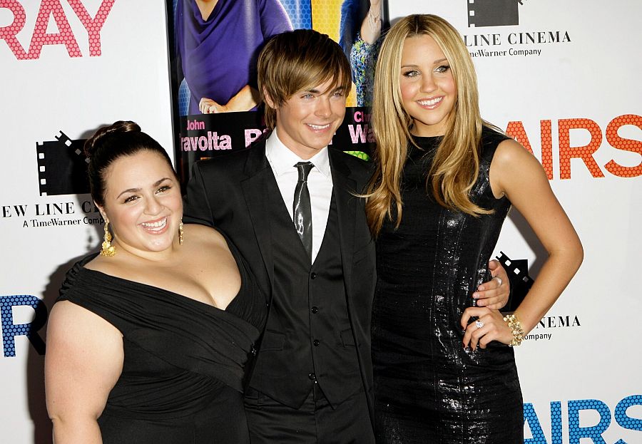 Amanda Bynes y sus compañeros de 'Hairspray'