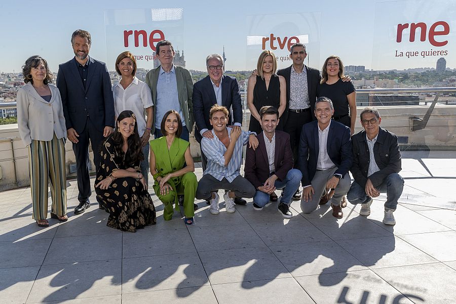 Presentadores de RNE y directivos de RTVE y RNE