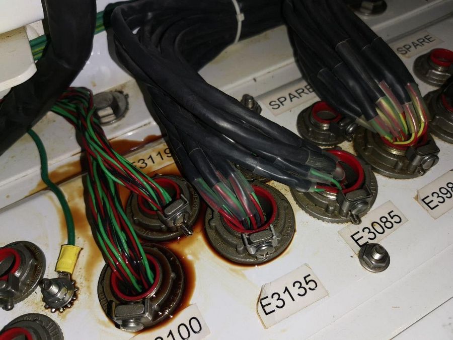 Foto enviada por Gazprom para justificar la fuga de aceite que ha obligado a parar el gaseoducto