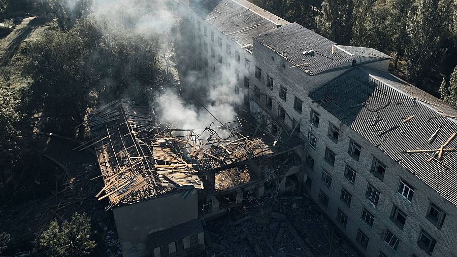 Destrozos en un hospital psiquiátrico tras una noche de bombardeos en Kramatorsk, en la región de Donetsk.