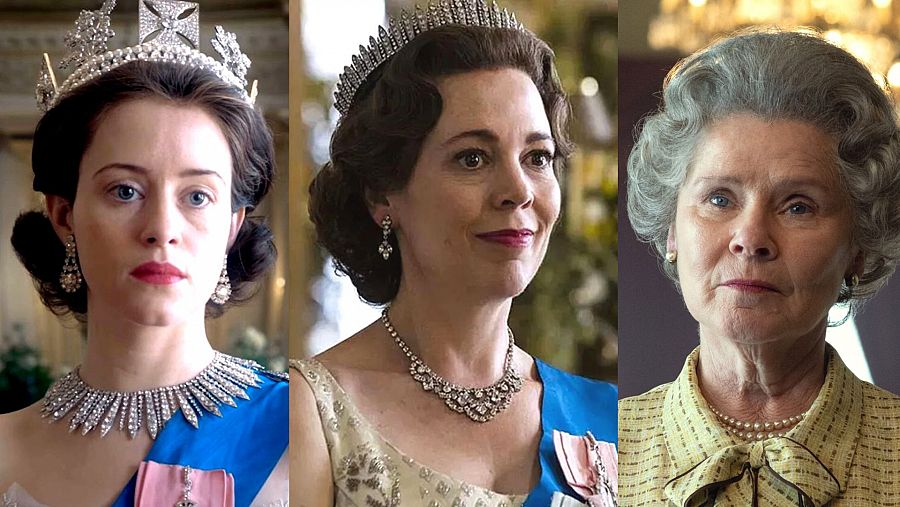 Claire Foy, Olivia Colman y Imelda Staunton, las tres reinas de 'The Crown'