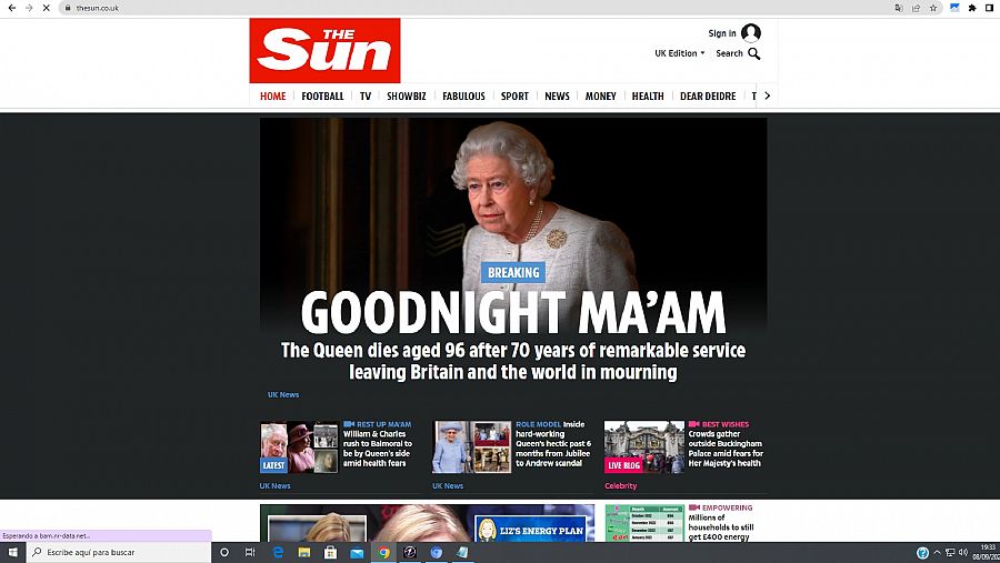 Portada del diario ' The Sun'