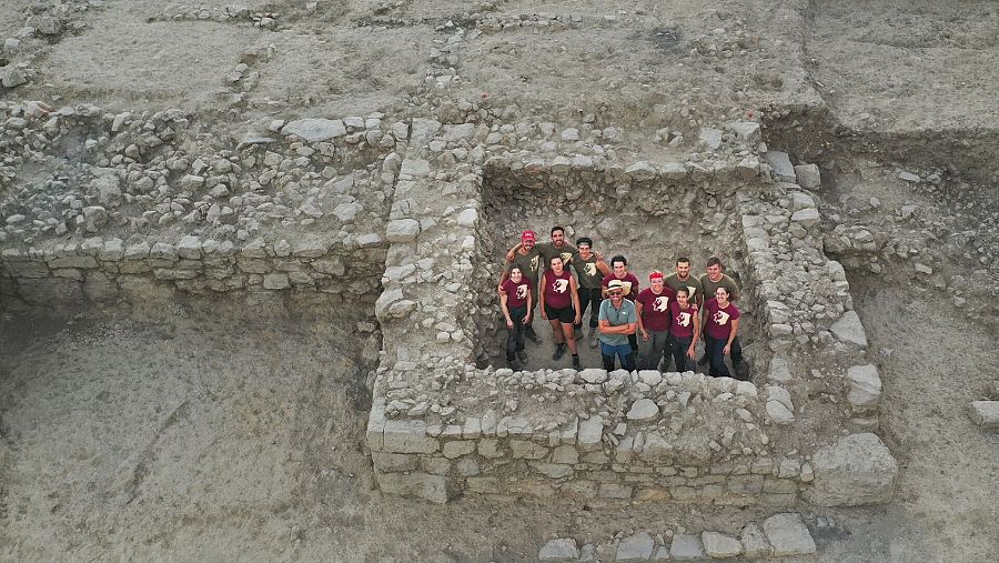 Torreón de la puerta este de la muralla romana, parque arqueológico de Libisosa