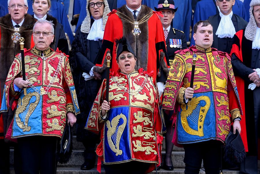 Ceremonia de proclamación en el Royal Exchange en la Ciudad de Londres