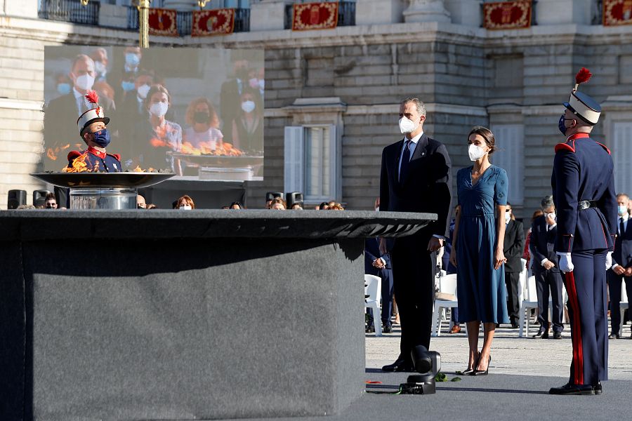 Los reyes Felipe y Letizia presiden el acto de homenaje de estado a las víctimas de la pandemia