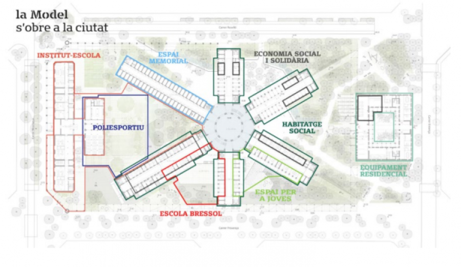 La renovació de l'antiga presó de la Model crearà nous equipaments amb diferents usos socials i habitacionals