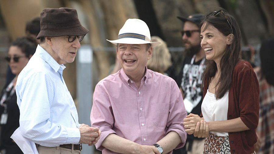 El director Woody Allen con los actores Elena Anaya y Wallace Shawn