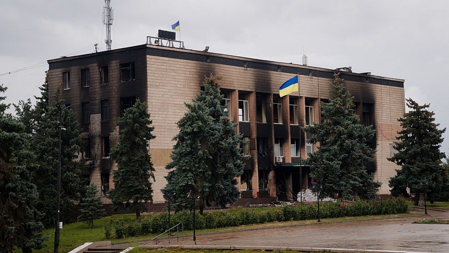 El antiguo ayuntamiento de Izium