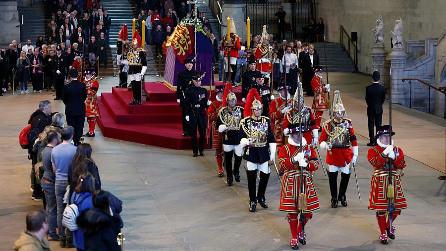 Cambio de la Guardia Real en Westminster Hall