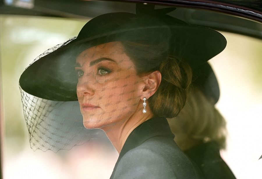 La princesa Catalina llega al funeral de Estado de Isabel II