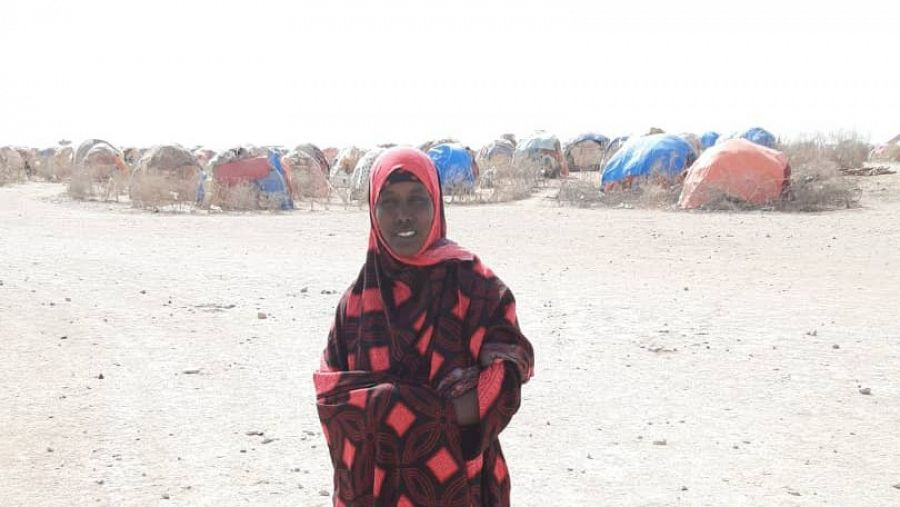 Esh Nur Ahmed, tiene 25 años, está casada y tiene cuatro hijos. Vive en un campo de desplazados internos en Shabelle, la región etíope de Somalí