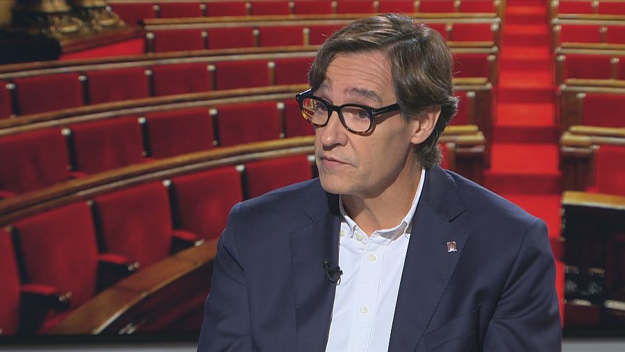 Salvador Illa, en un moment de l'entrevista