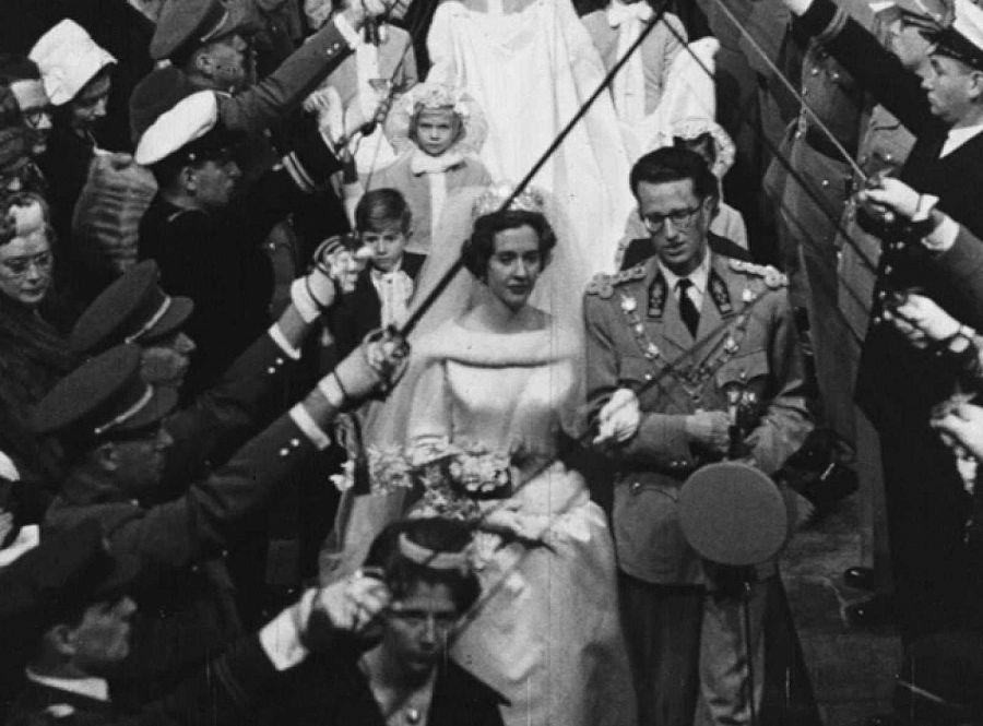 Balduino y Fabiola, reyes de Bélgica, el día de su boda