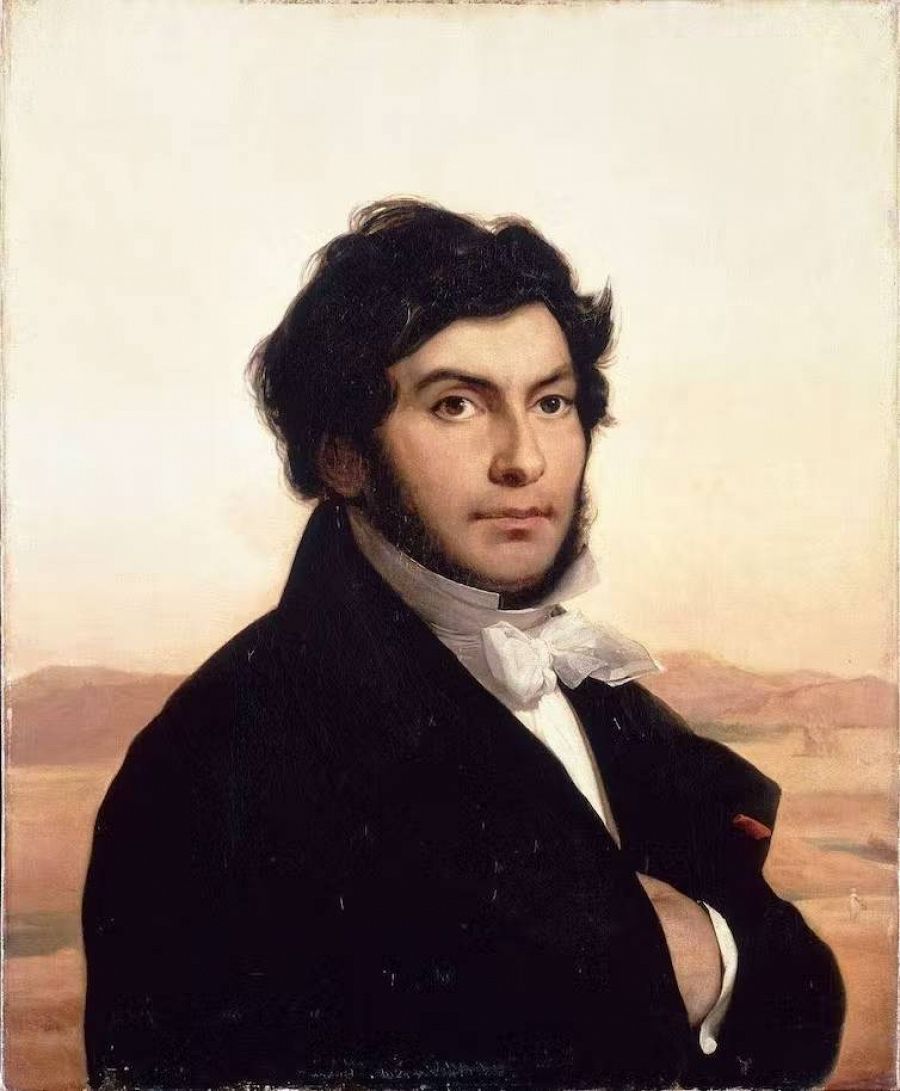 Jean Francois Champollion retratado por Leon Cogniet en 1831. 