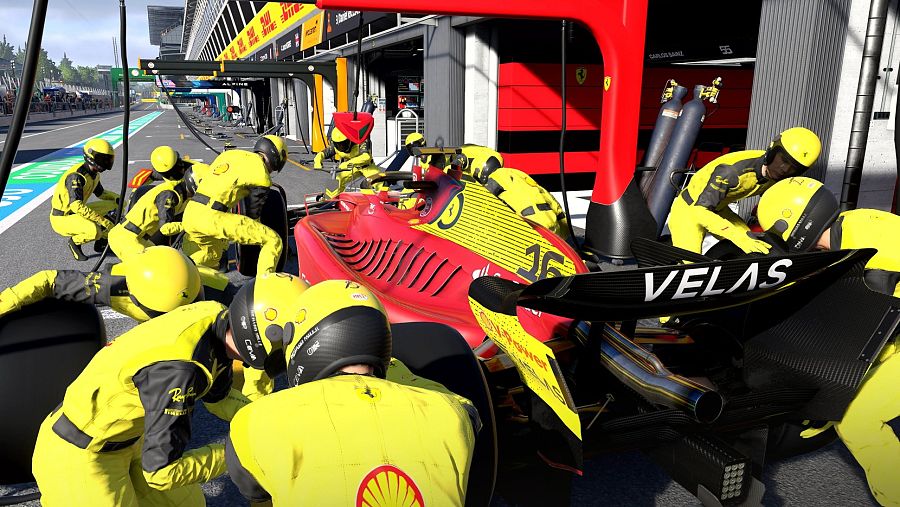 Imagen de una cinemática de las nuevas paradas en boxes