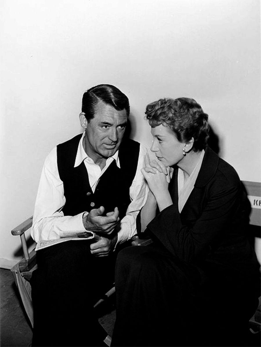 Cary Grant y Deborah Kerr en el rodaje de 'Tú y yo' (1954)