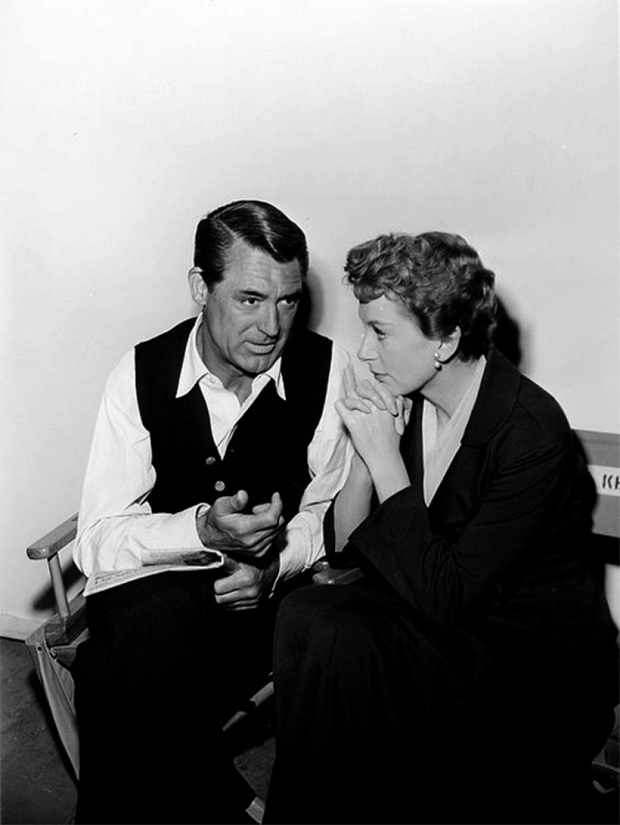 Cary Grant y Deborah Kerr en el rodaje de 'Tú y yo' (1954)