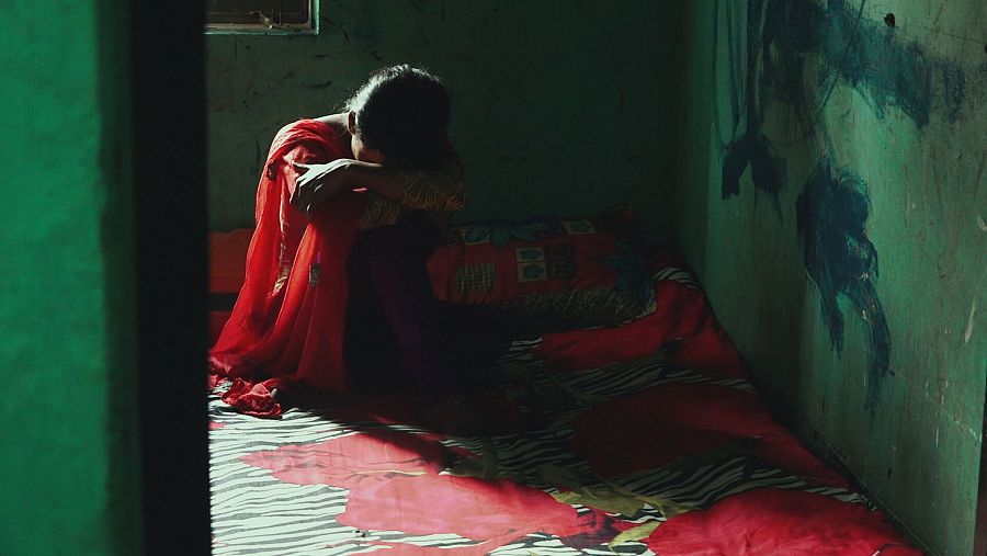 Una de las niñas forzadas a prostituirse en el burdel de Faridpur, Bangladesh.