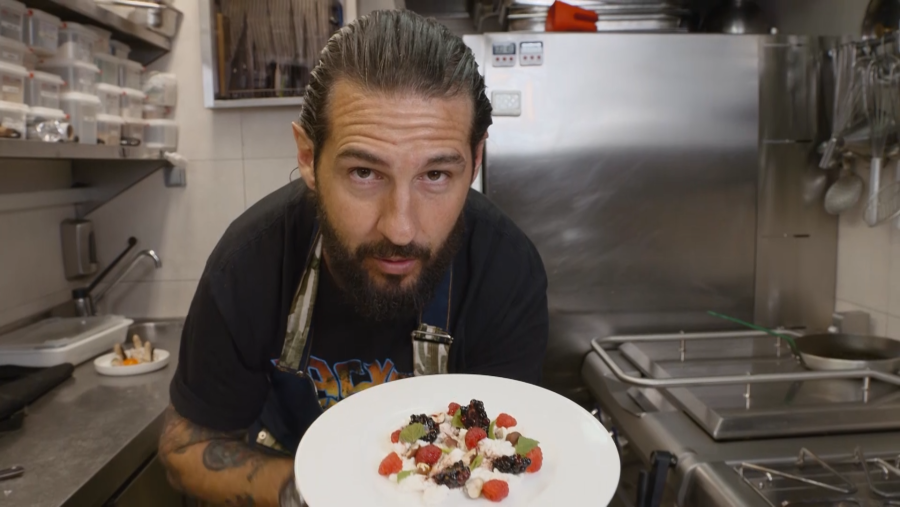 Receta de requesón con frambuesa de Javier Peña en París