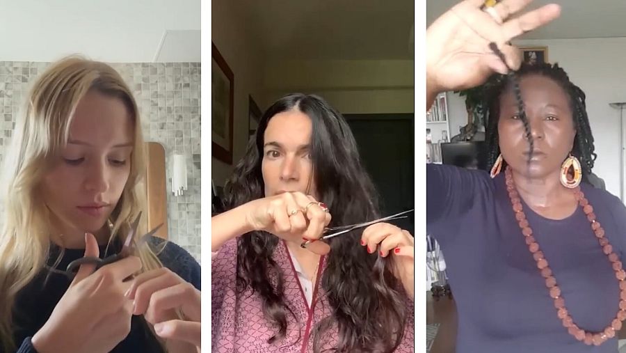 La cantante belga Angèle, la cantautora franco-israelí Yaël Naim y la cómica Marie-Philomène Nga