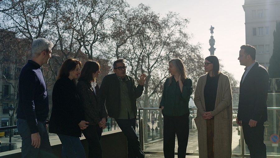 Els sis nets de Mary Santpere amb Andreu Buenafuete