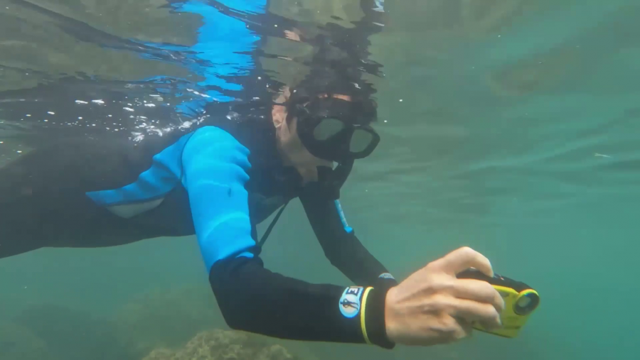 Sílvia Abril fa snorkel a la platja de la Barceloneta a 'La Recepta Perduda'