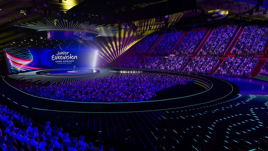Render del escenario de Eurovisión Junior 2022