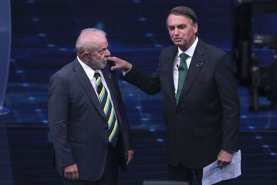 Lula y Bolsonaro debate presidencial en Brasil