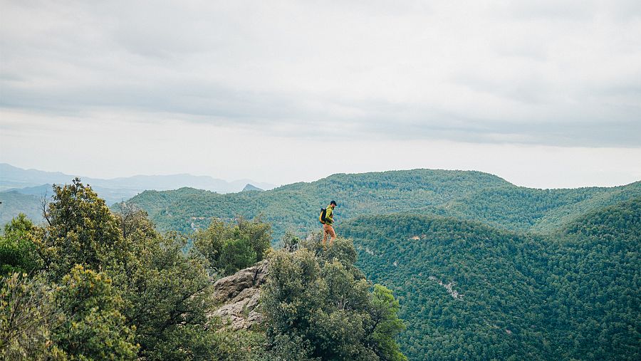 Genís Zapater al cim del Bassegoda