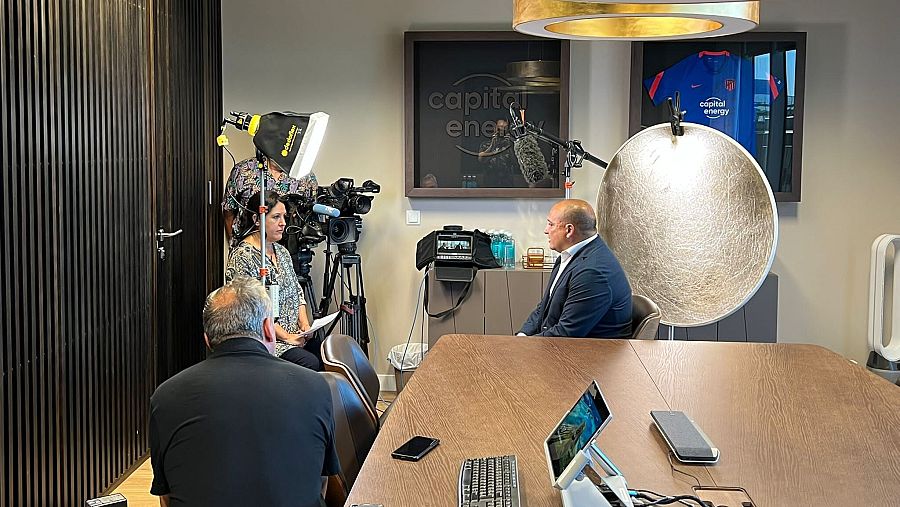 Juan José Sánchez, de Capital Energy en entrevista con equipo de TVE