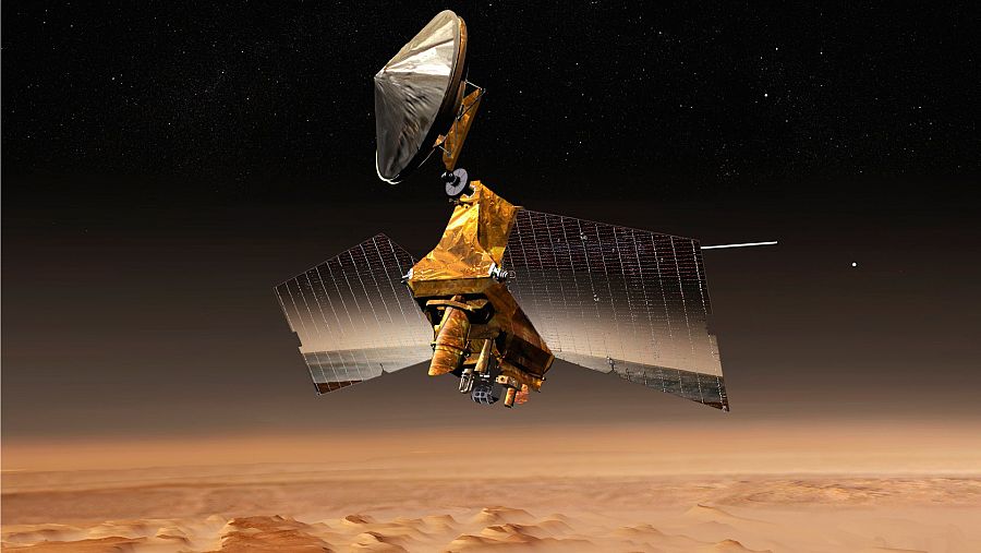 Imagen de la misión Mars Reconnaissance Orbiter sobre Marte.