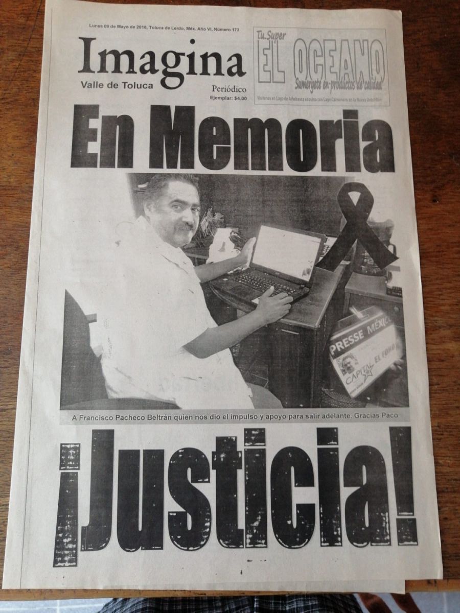 Francisco Pacheco en un periódico local