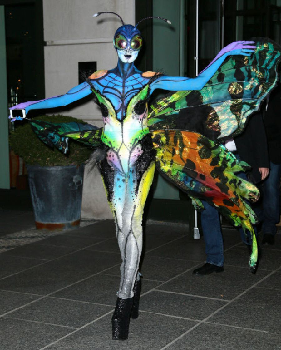 Heidi Klum disfrazada de mariposa