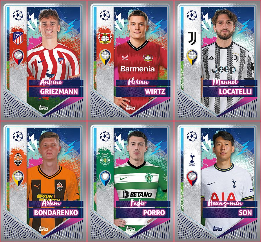 Cromos de la Champions League en la revista Clan noviembre 2022