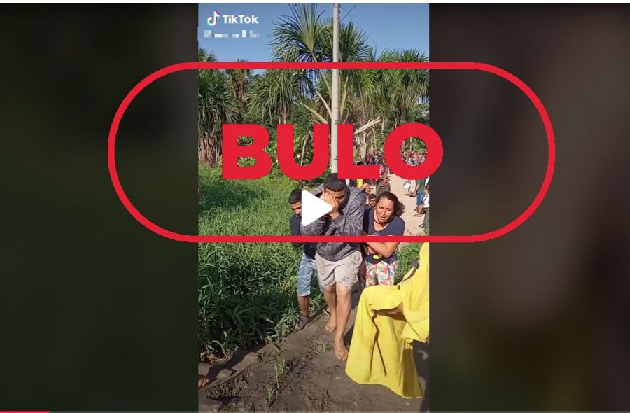 Captura de un vídeo que difunde el bulo de agresiones a los votantes con el sello: Bulo