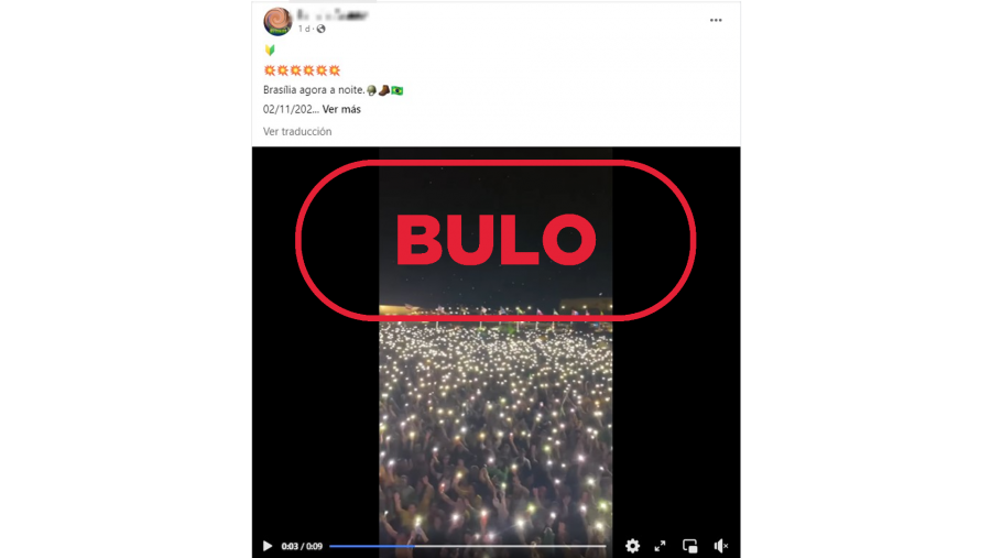 Publicación que utiliza un vídeo descontextualizado para hablar de las protestas contra el resultado electoral con el sello: Bulo