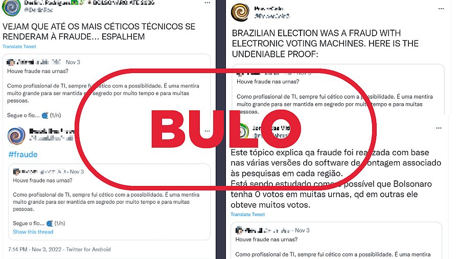 Mensajes de redes que difunden el bulo del hilo de Twitter sobre el fraude con el sello: Bulo