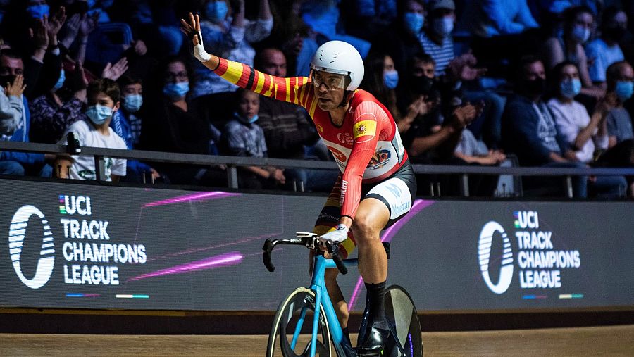 Sebastián Mora en la UCI Track Champions League