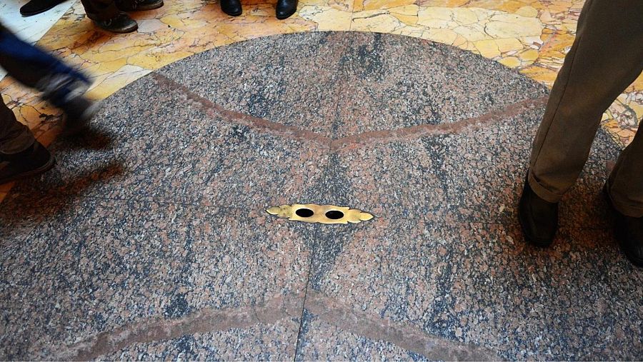 Sumidero de agua en el Panteón de Agripa