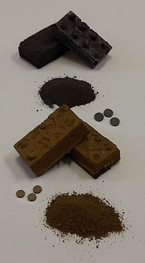 Geopolímeros de simulantes de polvo lunar y marciano