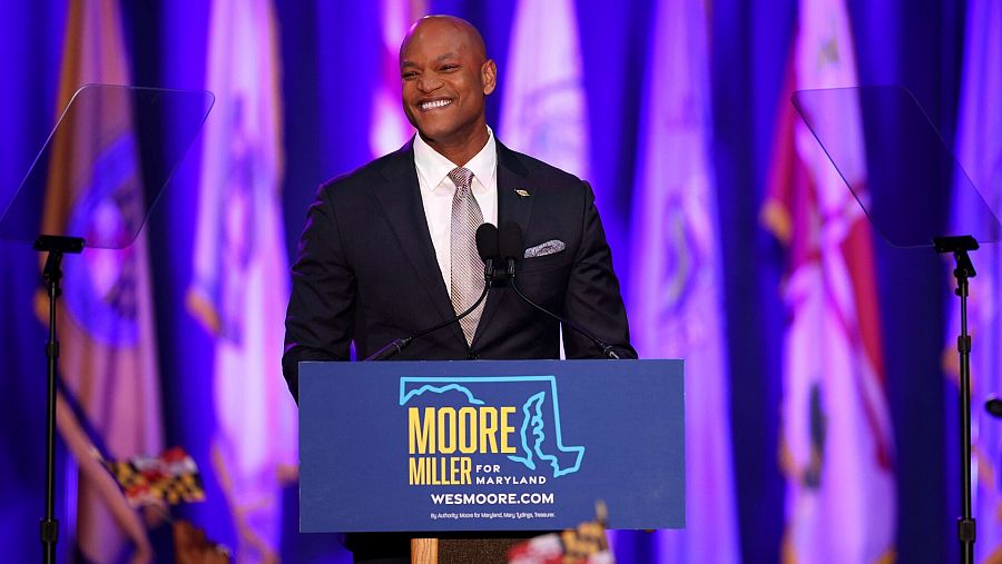 El nuevo gobernador de Maryland, el demócrata Wes Moore Foto: Rob Carr/Getty Images/AFP