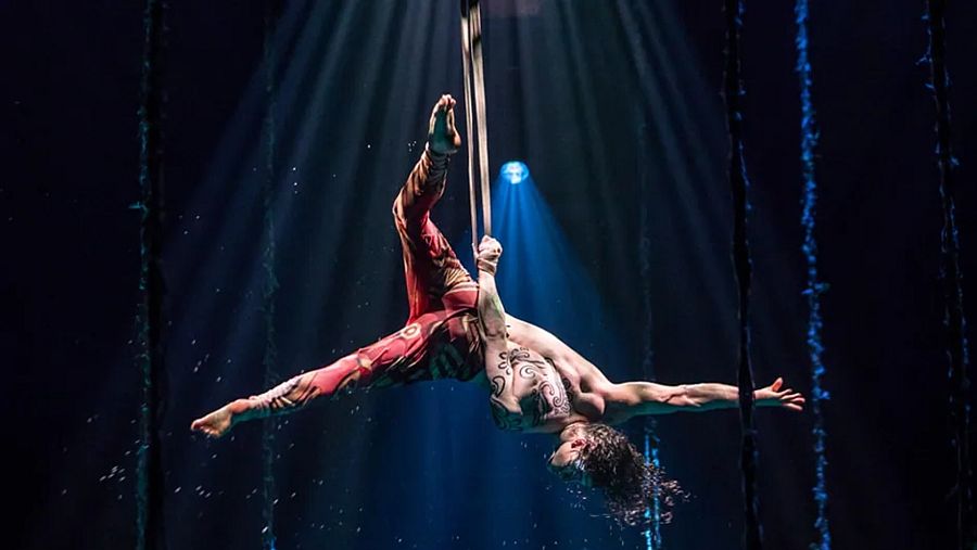 Tejidos antideslizantes que facilitan el agarrado de los artistas en los números de más riesgo