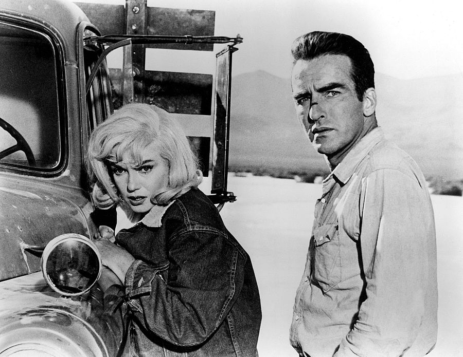 'The misfits' con Marilyn Monroe y Montgomery Clift, 1961