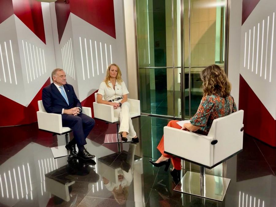 Zaida Cantera y Fernando Gutiérrez, responsables de la delegación española en la Asamblea Parlamentaria de la OTAN