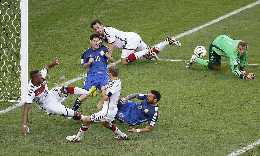 Messi, durante la final del Mundial de 2014 entre Argentina y Alemania.