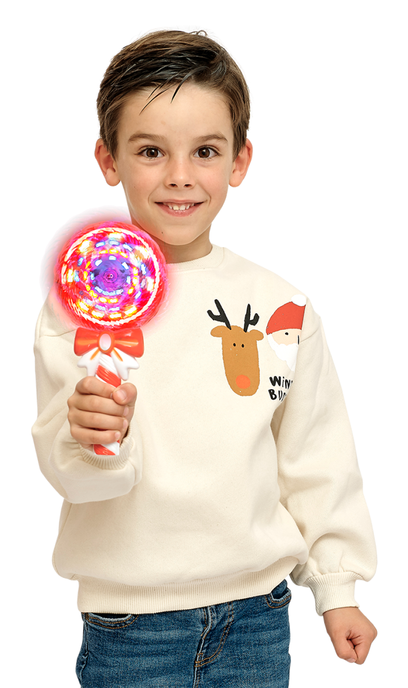 Revista Clan diciembre 2022 - Piruleta con luces de colores